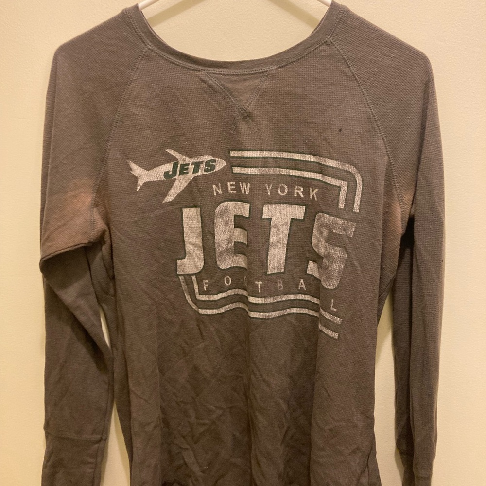 NY Jets Gray Long Sleeve Tee